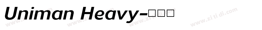 Uniman Heavy字体转换